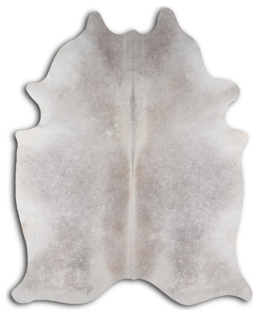 NATURAL HAIR ON Cowhide Rug DE GREY, 5'x7' to 6'x8' Southwestern