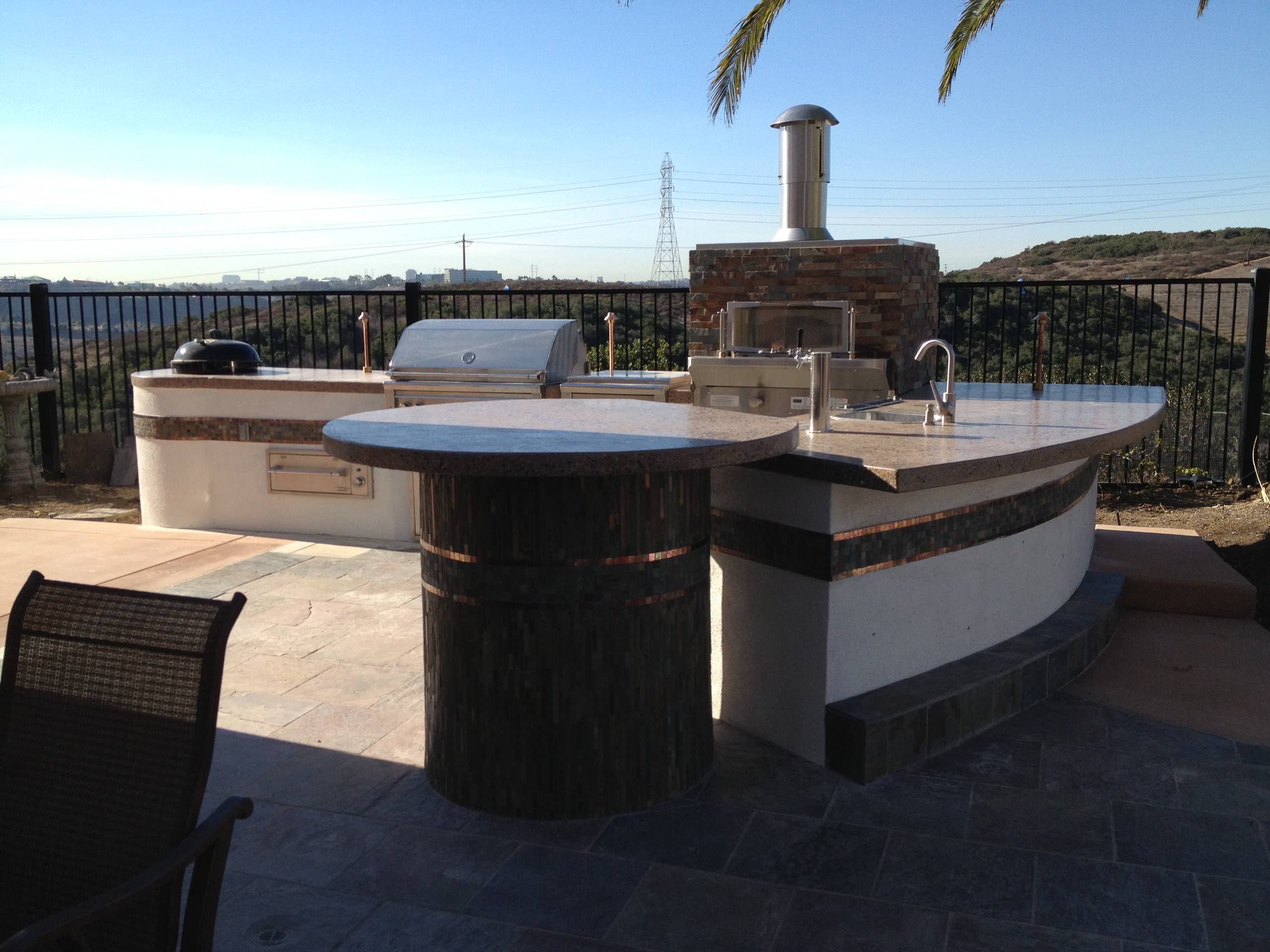Carmel Valley Outdoor Kitchen with View