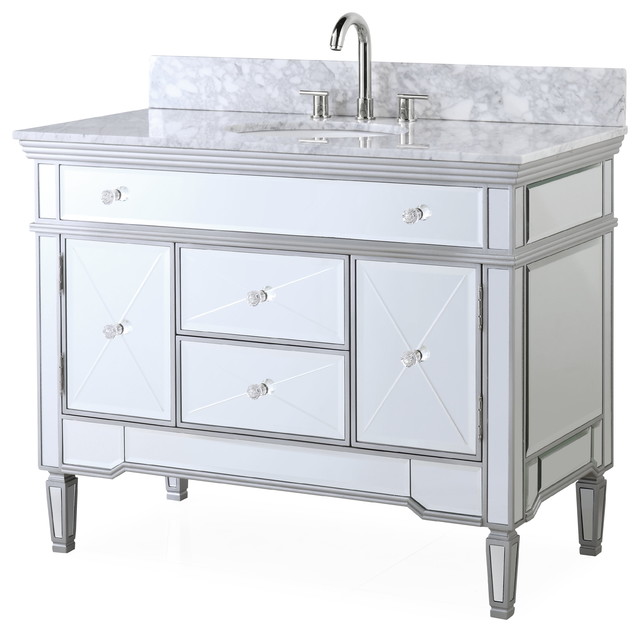 44 Austin Modern Mirrored Bathroom Vanity Traditional