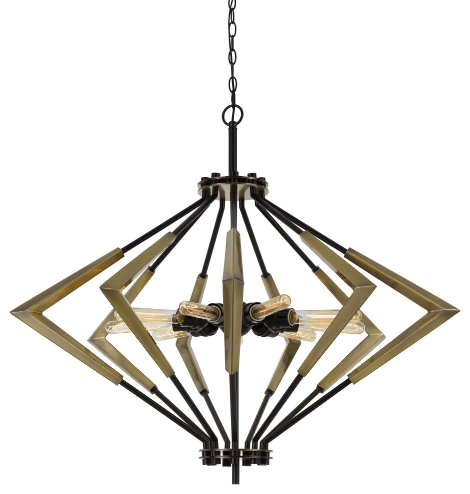 Metal Fixture in Antique Brass and Black, Fx-3709-9