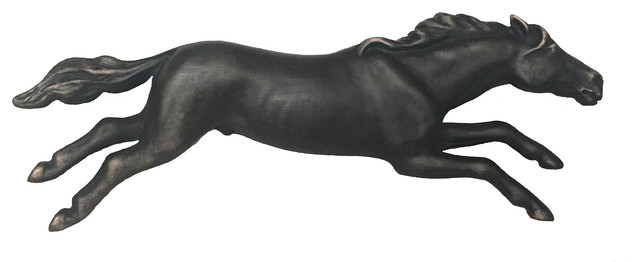 Wild Horse Pull, Right Facing, Oil Rub Bronze