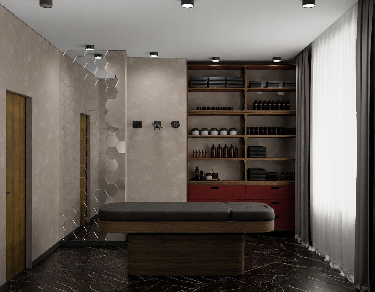 Дизайн массажной студии в стиле эклектика