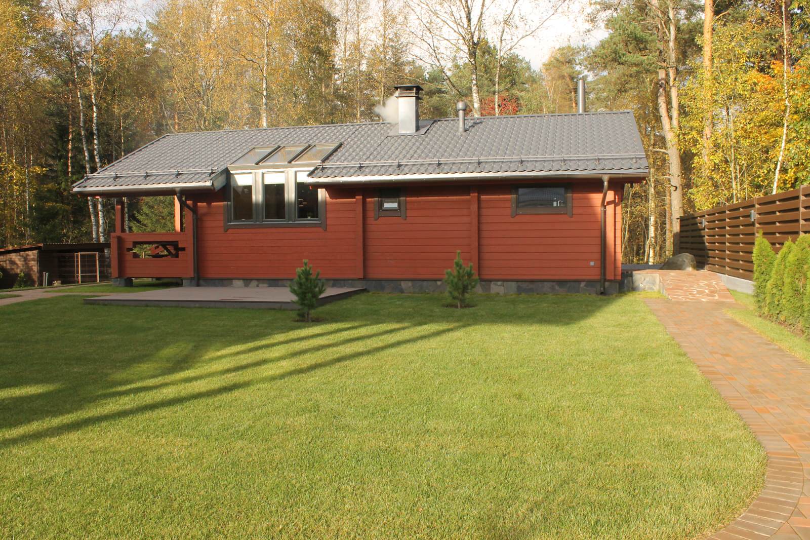 Отделка дома и бани из клееного бруса