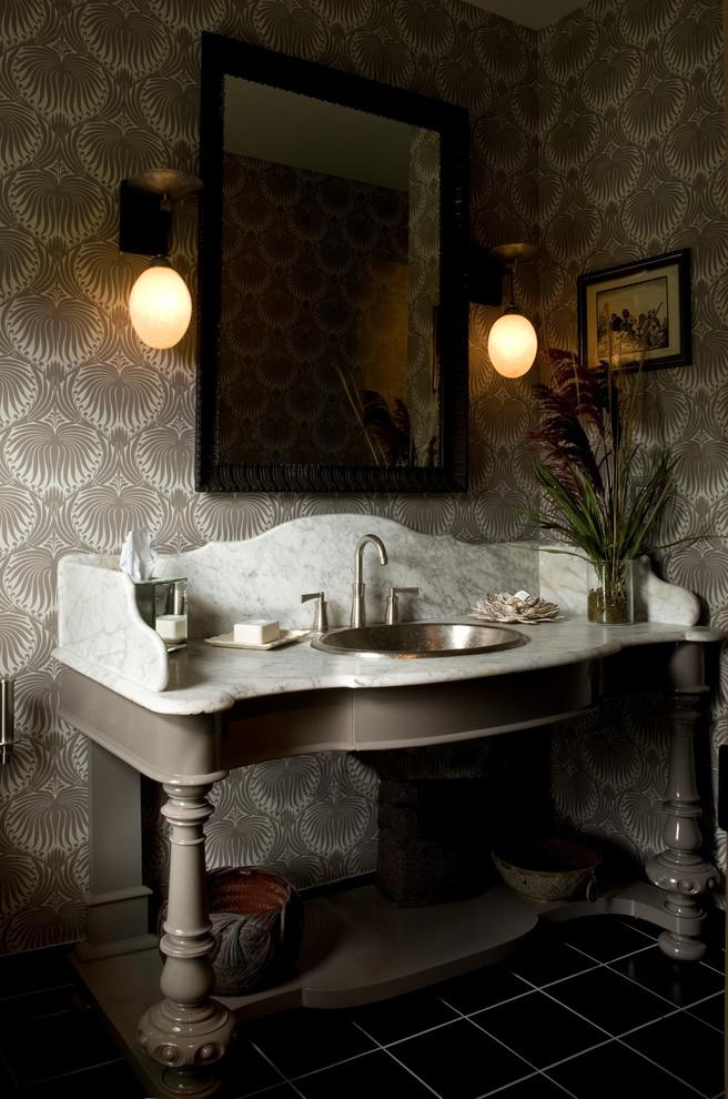 Photo of a traditional powder room in Charleston.