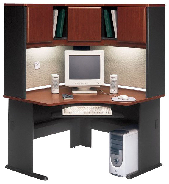 Bush Business Series A 48 Corner Computer Hutch Desk In Hansen