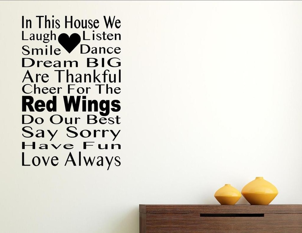 In This House We...Cheer For The Red Wings, Wall Decor Stickers