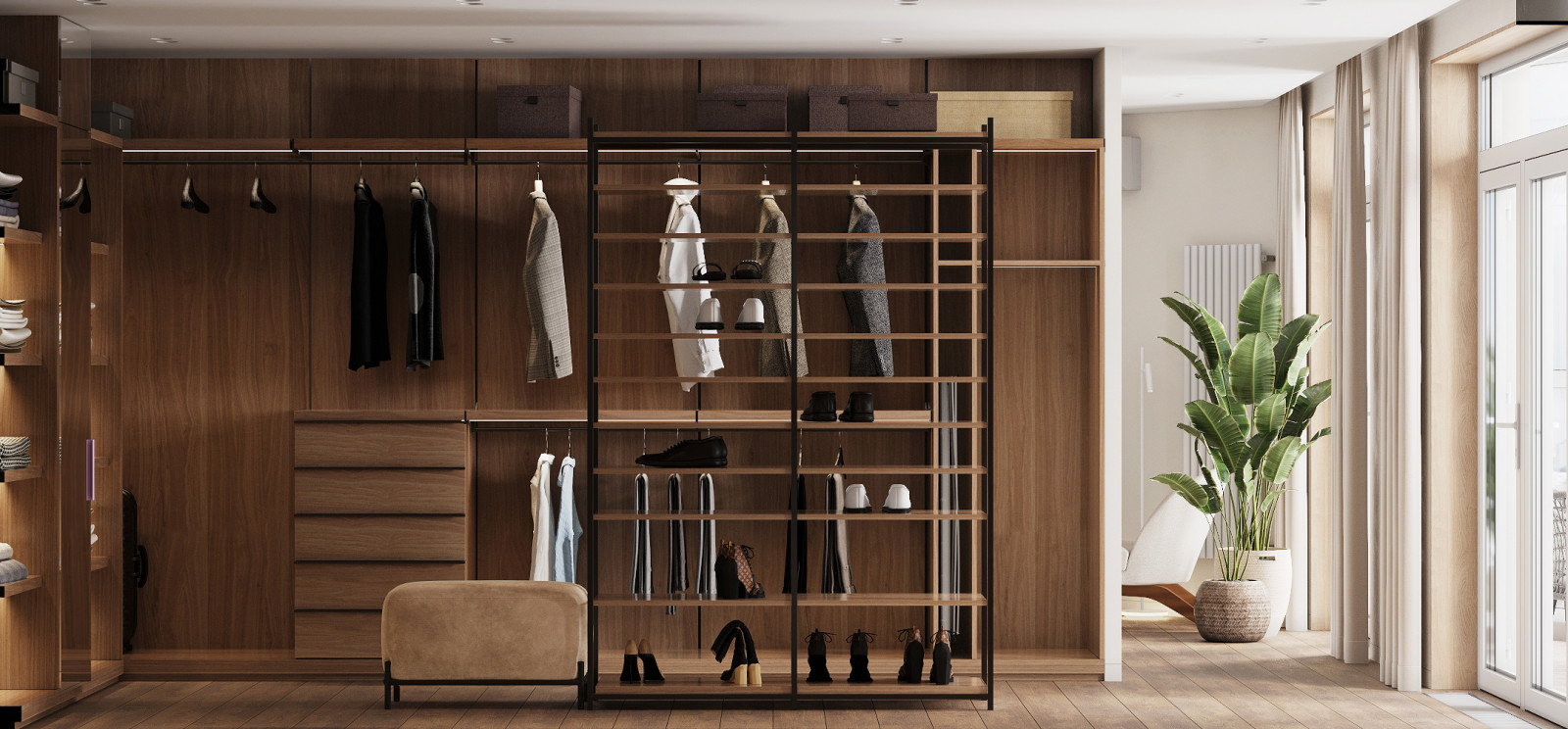 Квартира в экостиле.Мастер-спальня.