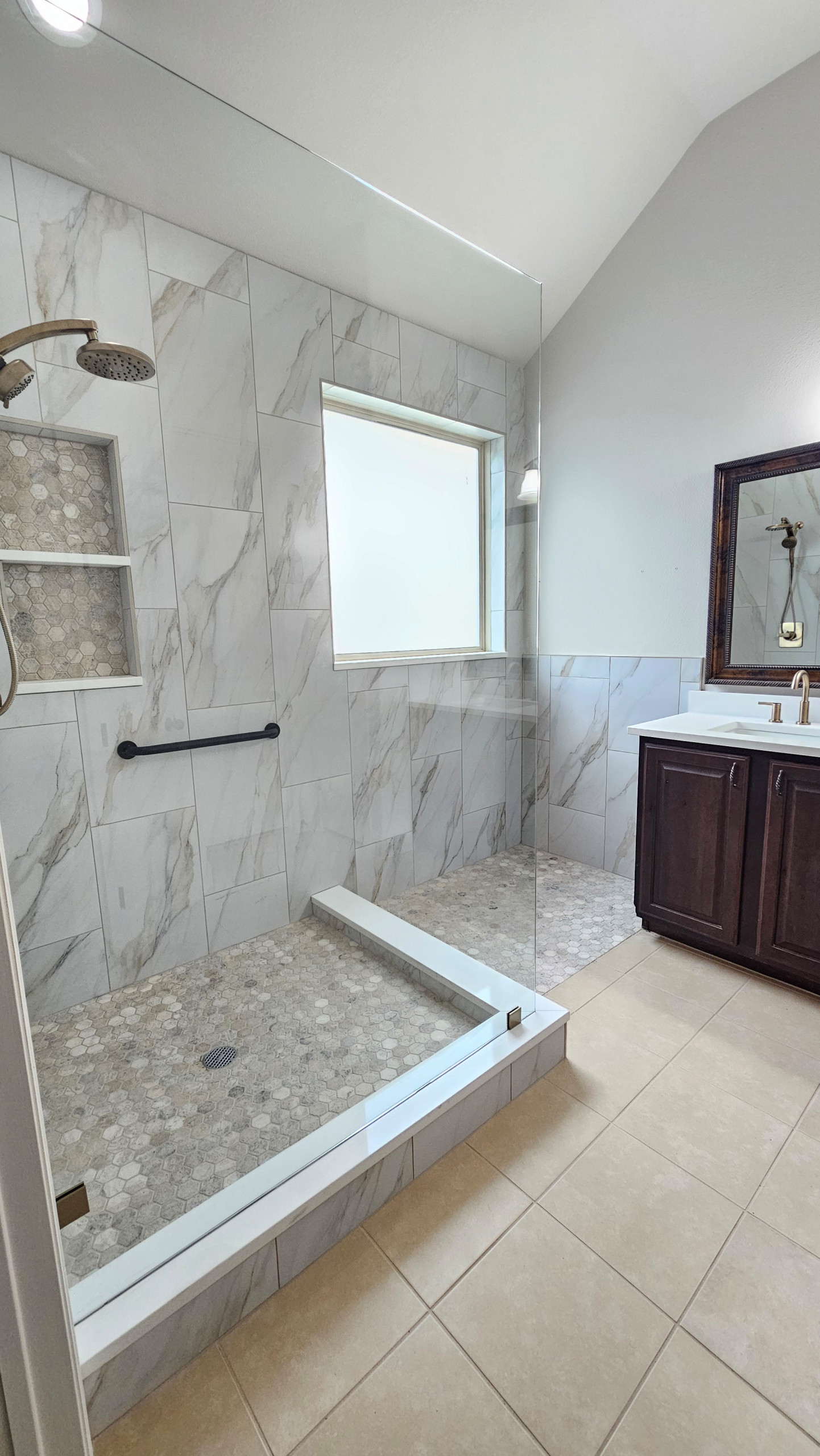 McKinney TX - Mary Full master Bathroom Remodeling