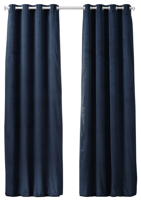 Signature Midnight Blue Grommet, Blue Grommet Curtains