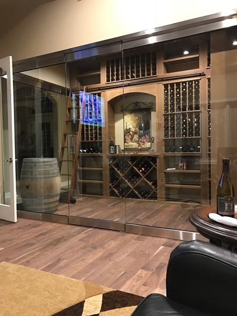 This is an example of a country wine cellar in Boston.
