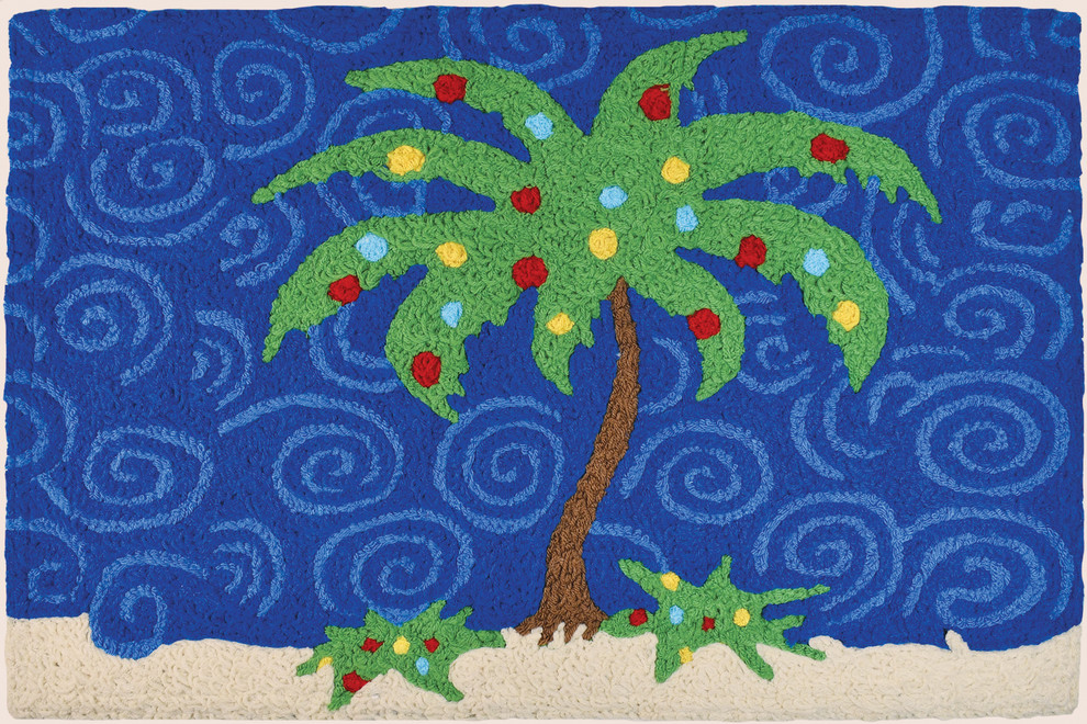 Holiday Palm Tree Holiday Decor Indoor Outdoor Accent Doormat