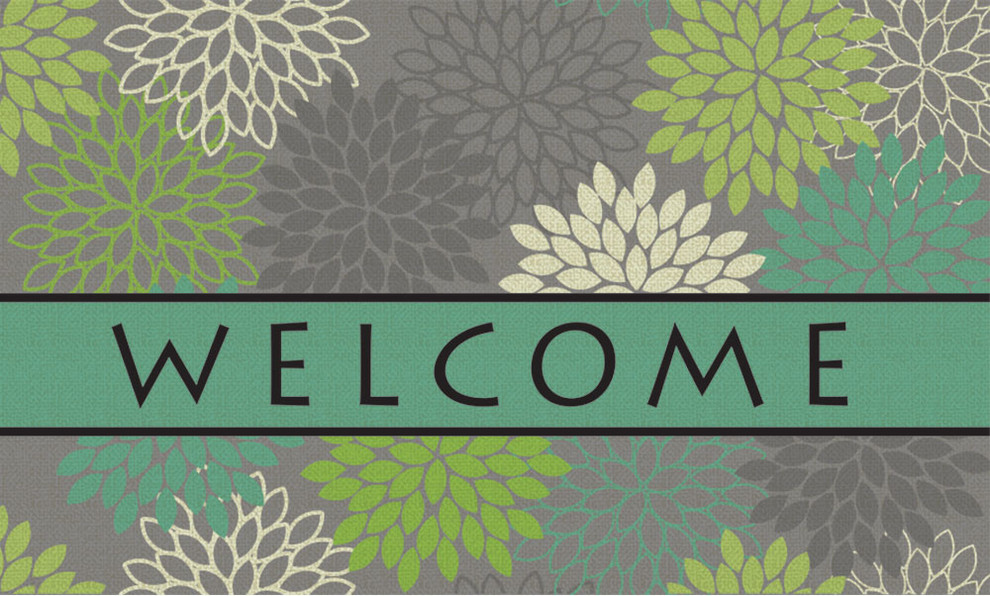 Masterpiece Latigo Bay Mums Mat Contemporary Doormats by