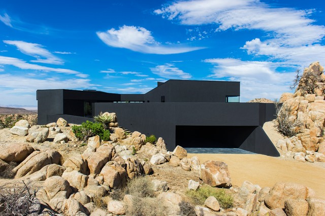 Desert Black House modern-exterior