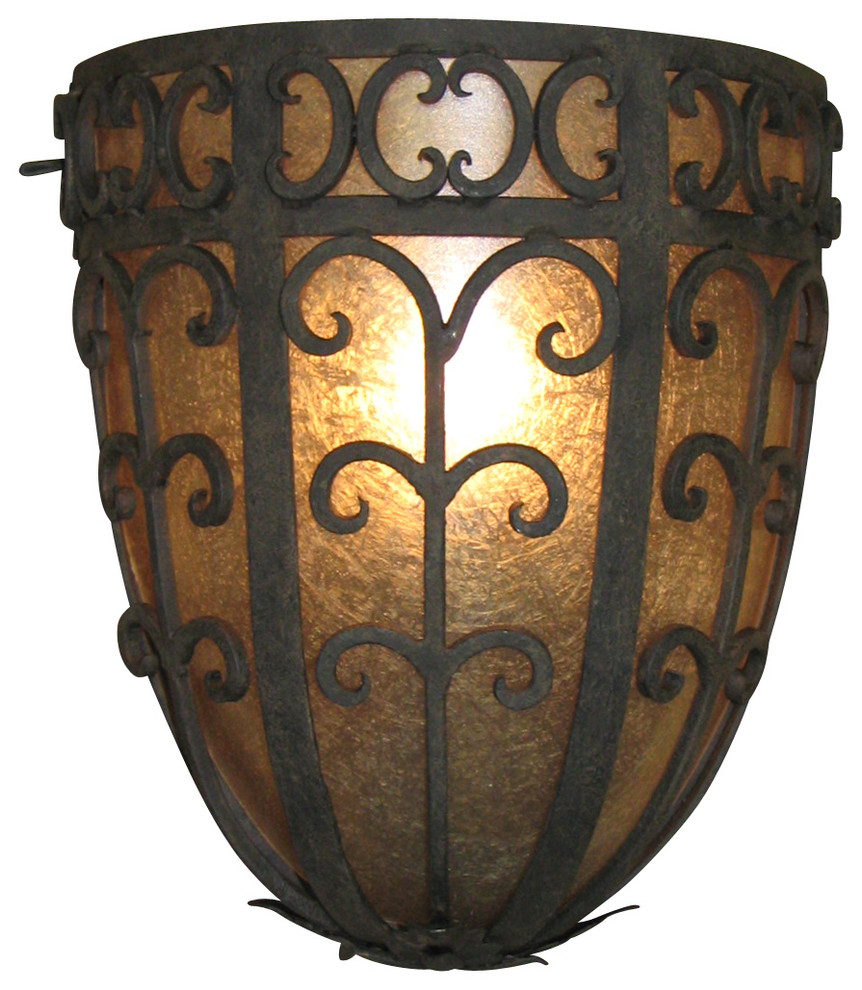 Palm Half Dome Wall Sconce Mediterranean Wall Sconces by Laura
