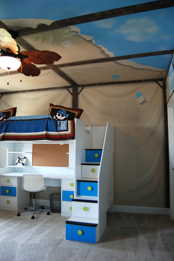 This is an example of a beach style bedroom in DC Metro.