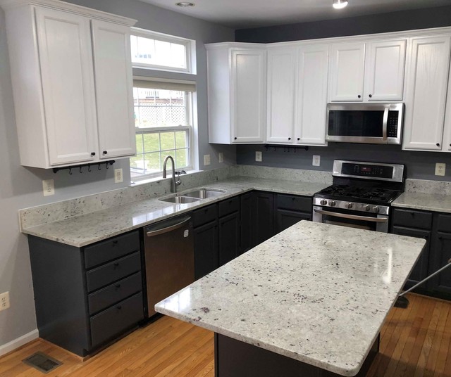 Colonial White granite kitchen countertops in Gaithersburg, Maryland