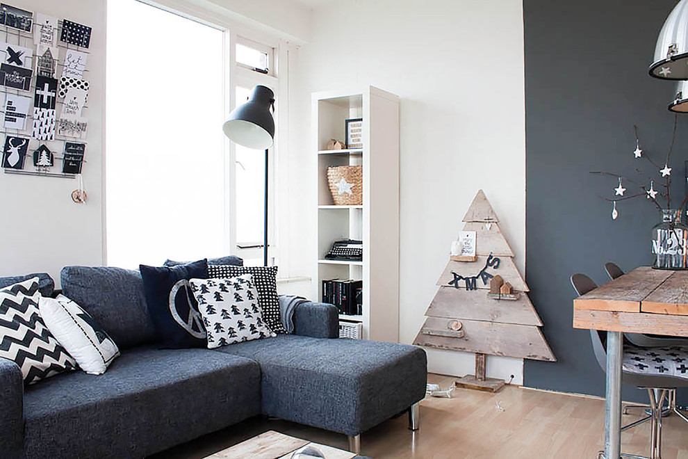 Inspiration for a scandinavian living room in Amsterdam.