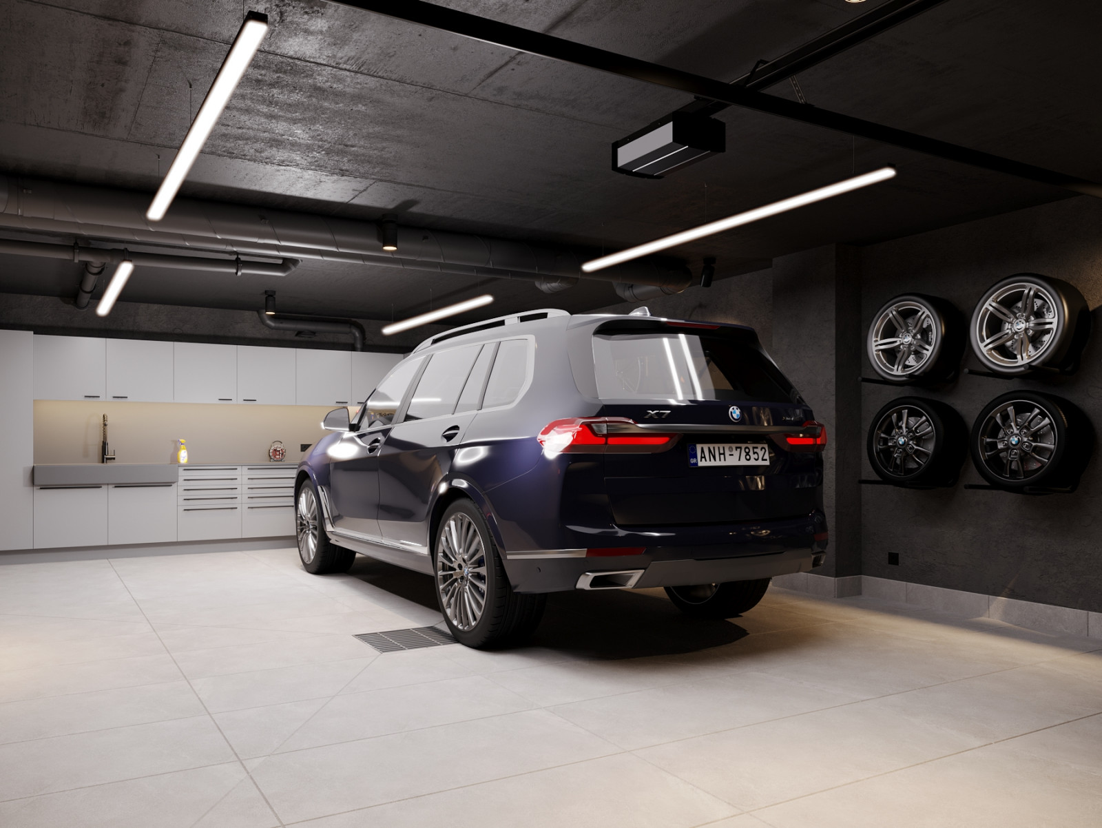 Гараж на две машины в частном доме