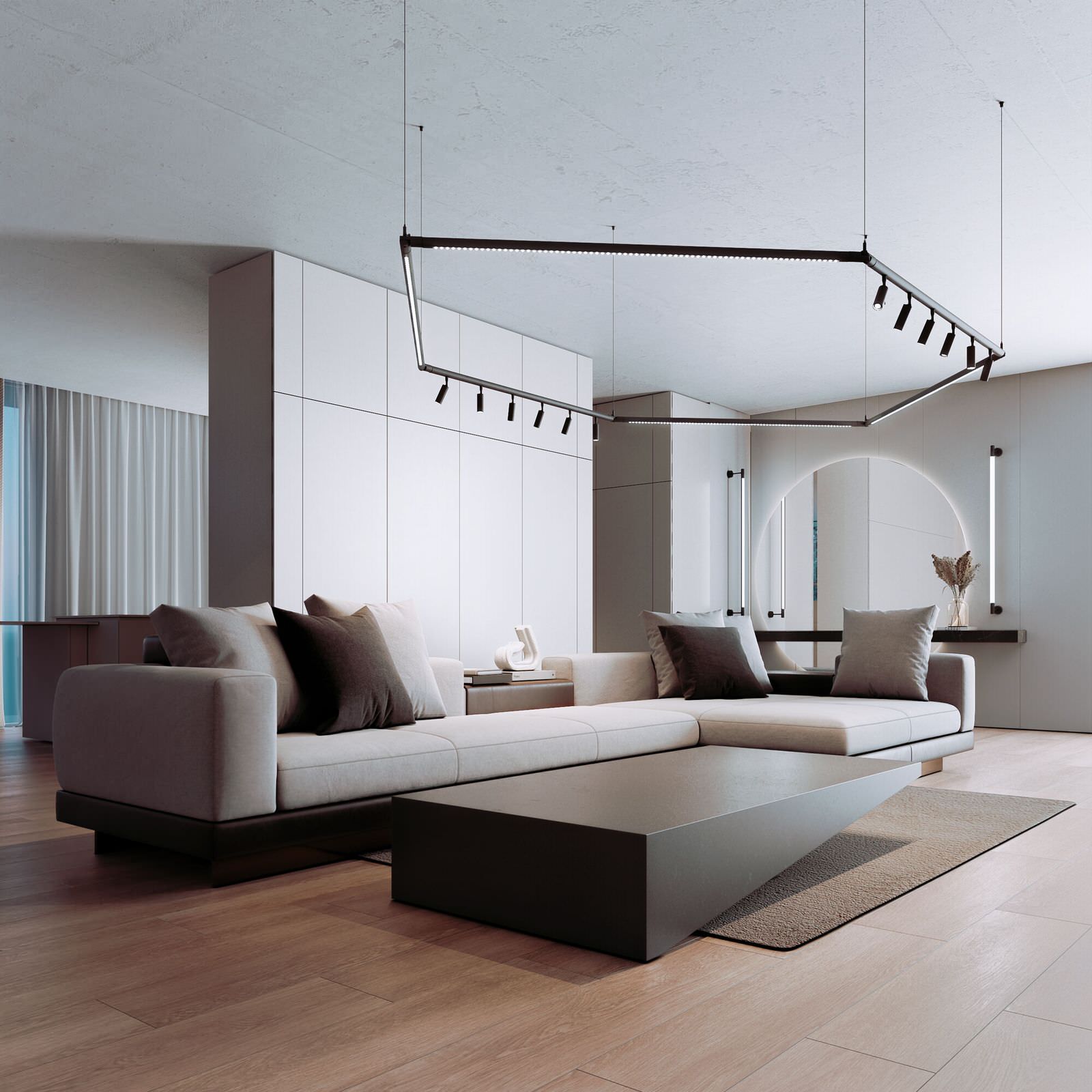 Светодиодный модуль для трековой системы Module System 24W 3000K черный