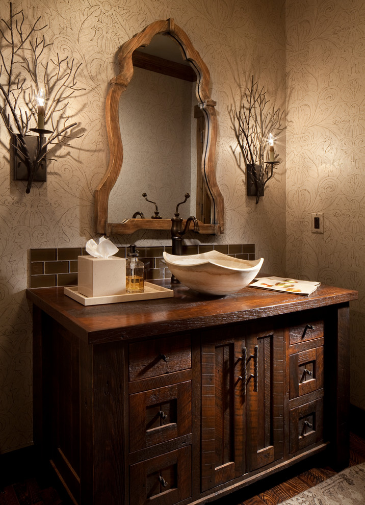 Whitefish Estate Rustic Powder Room Other by Hunter and Company