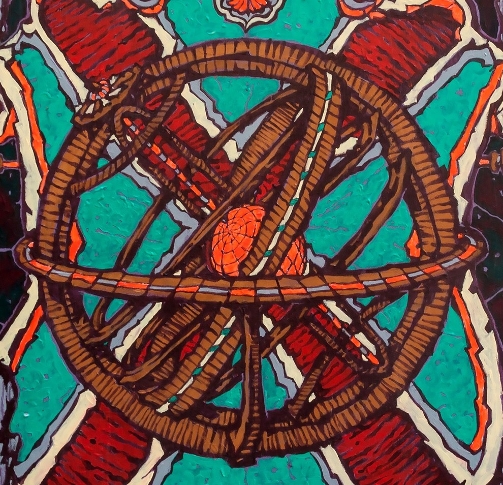 Contemporary wall art. Colorful original painting on canvas.