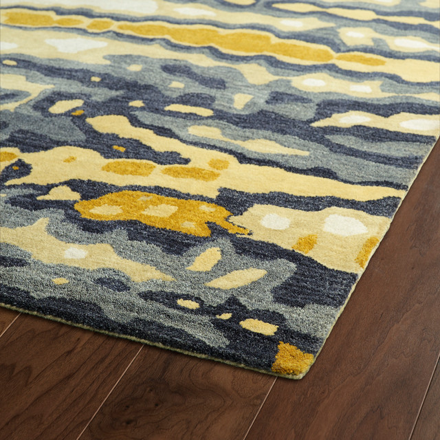Contemporary Brushstrokes Area Rug Contemporary Area Rugs by