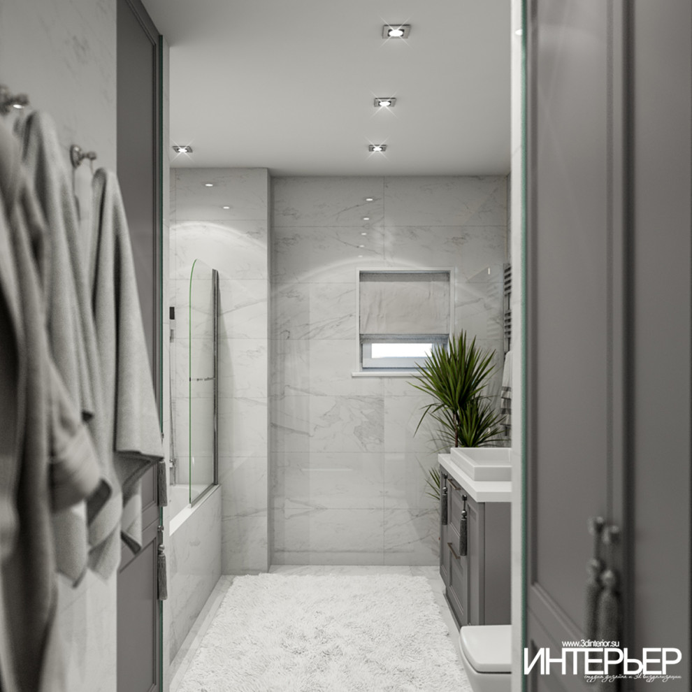 Дизайн-проект ванной комнаты в квартире г.Кисловодск