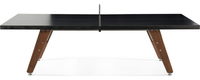 RS Barcelona Stationary Ping Pong Table | Black - Midcentury - Game