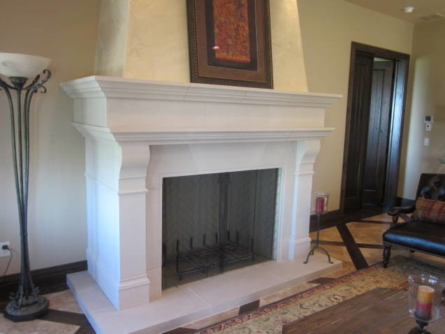 Custom Cast Stone Fireplace Mantel Surrounds - Traditional - Living ...