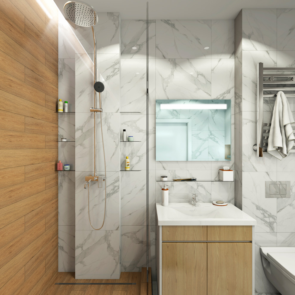 Дизайн интерьера однокомнатной студии в ЖК "Гринвуд"