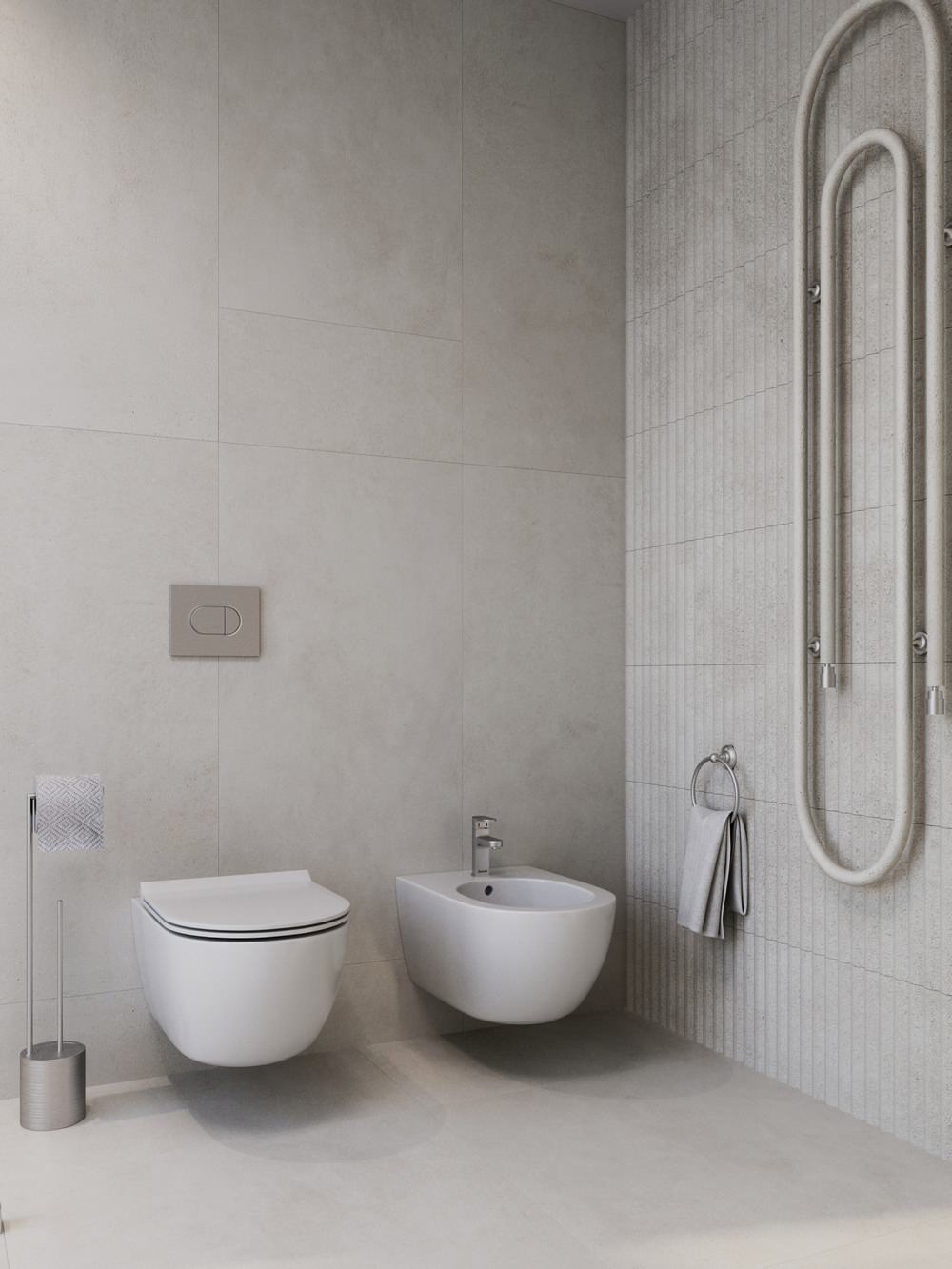 Мастер-ванная в стиле минимализм