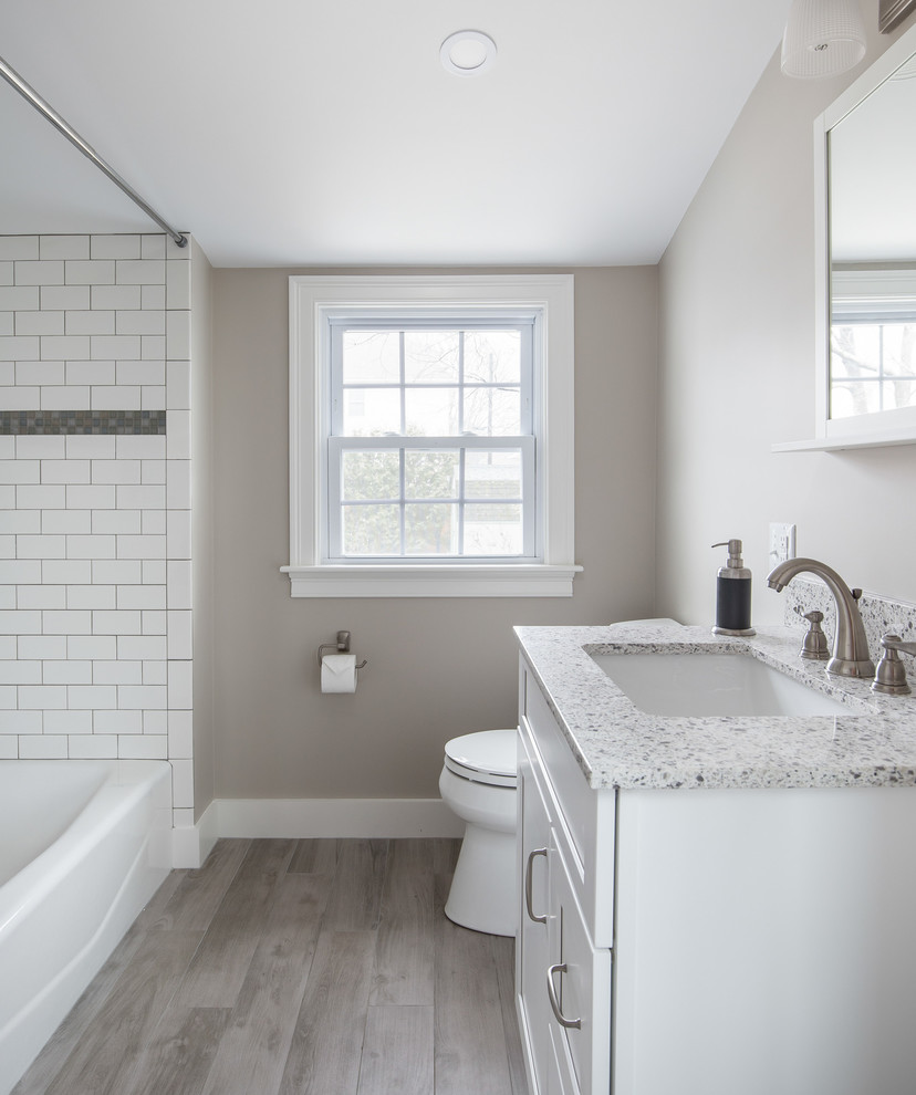 Inspiration for a transitional home design remodel in Boston