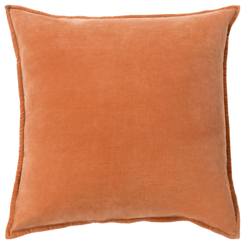 Arleen Contemporary Poly Filled Accent Pillow Burnt Orange 18"x18"x4"
