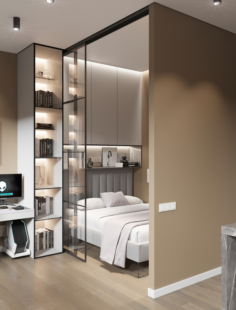 Современный интерьер для молодой семьи в квартире 36 м²