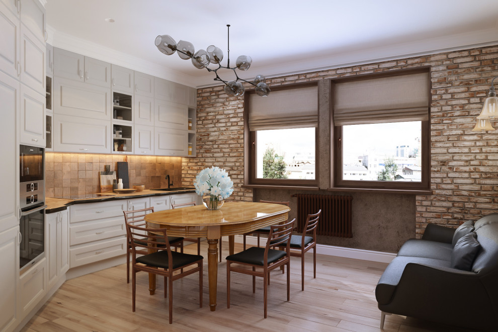 Дизайн интерьера квартиры в старом центре Москвы: кухня-гостиная