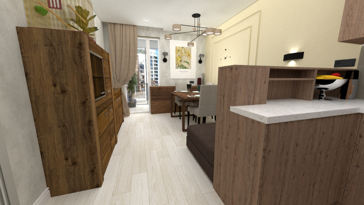 Кухня-столовая для ЖК "Я-Романтик"