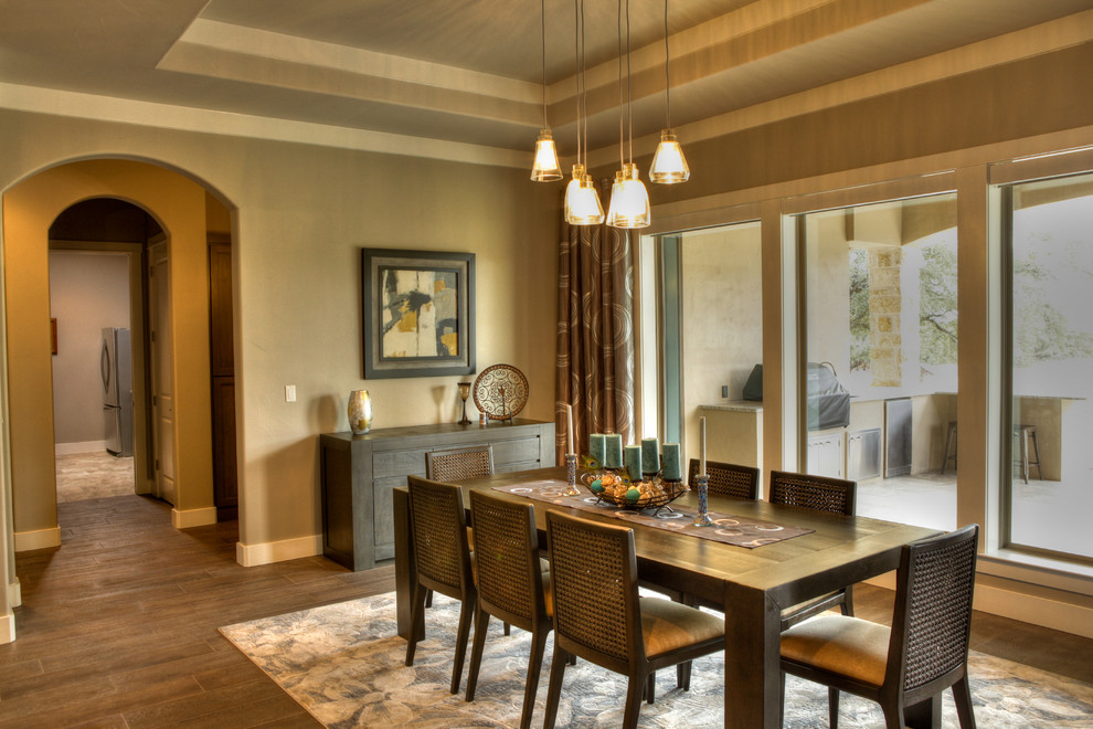 Inspiration for a transitional dining room remodel in Dallas