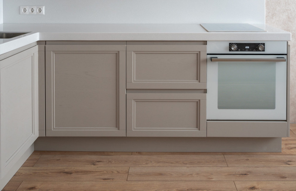 Угловая кухня Джаспер в цвете Экрю от дизайнера