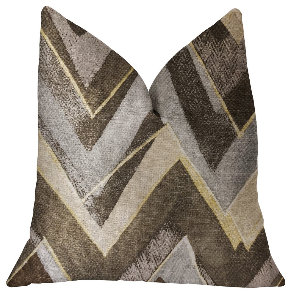 Badger Cove Brown Luxury Throw Pillow, 16"x16"