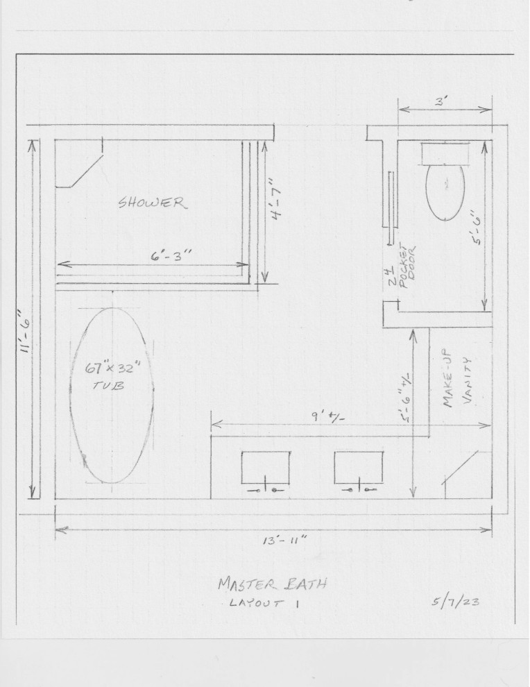 Thoughts on Revised Bath Layout | Houzz Forum