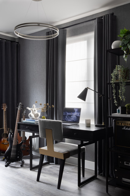 Modern Private Apartment contemporary-home-office-and-library
