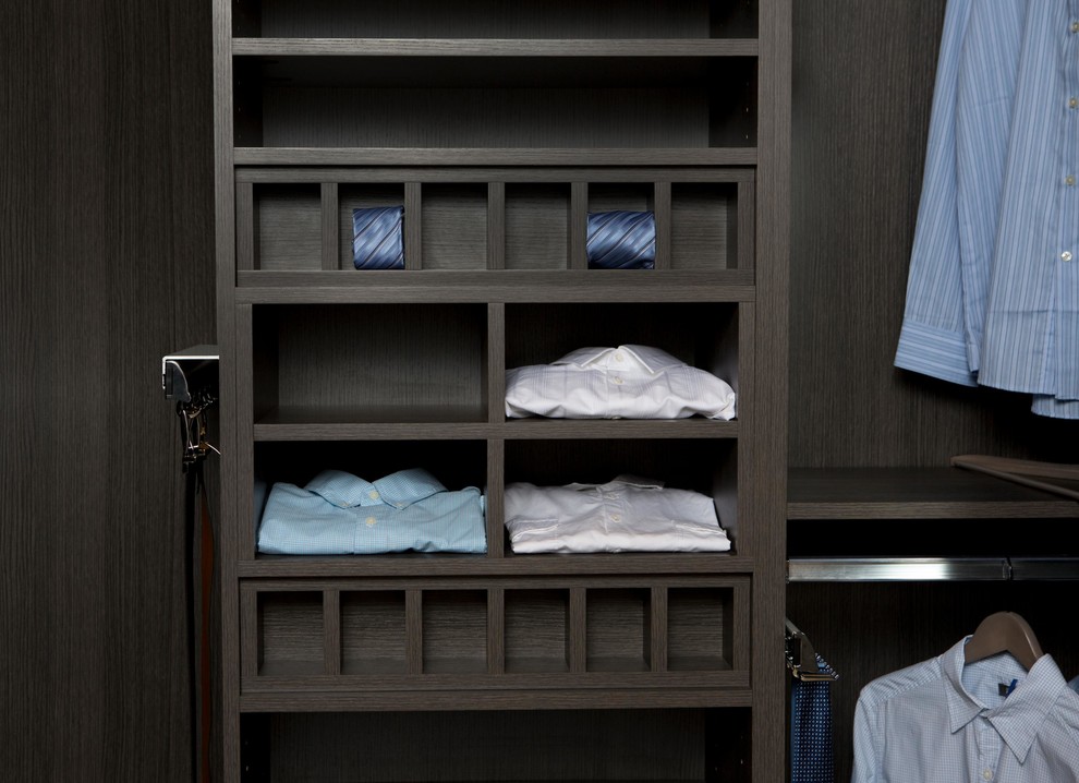 Photo of a contemporary storage and wardrobe in Austin.