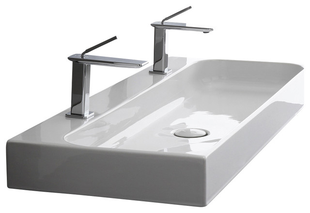 Unit 100 Ceramic Bathroom Sink Contemporary Sinks Unit 100 Ceramic Bathroom Sink