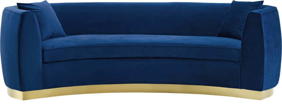 Marin Curved Sofa - Navy