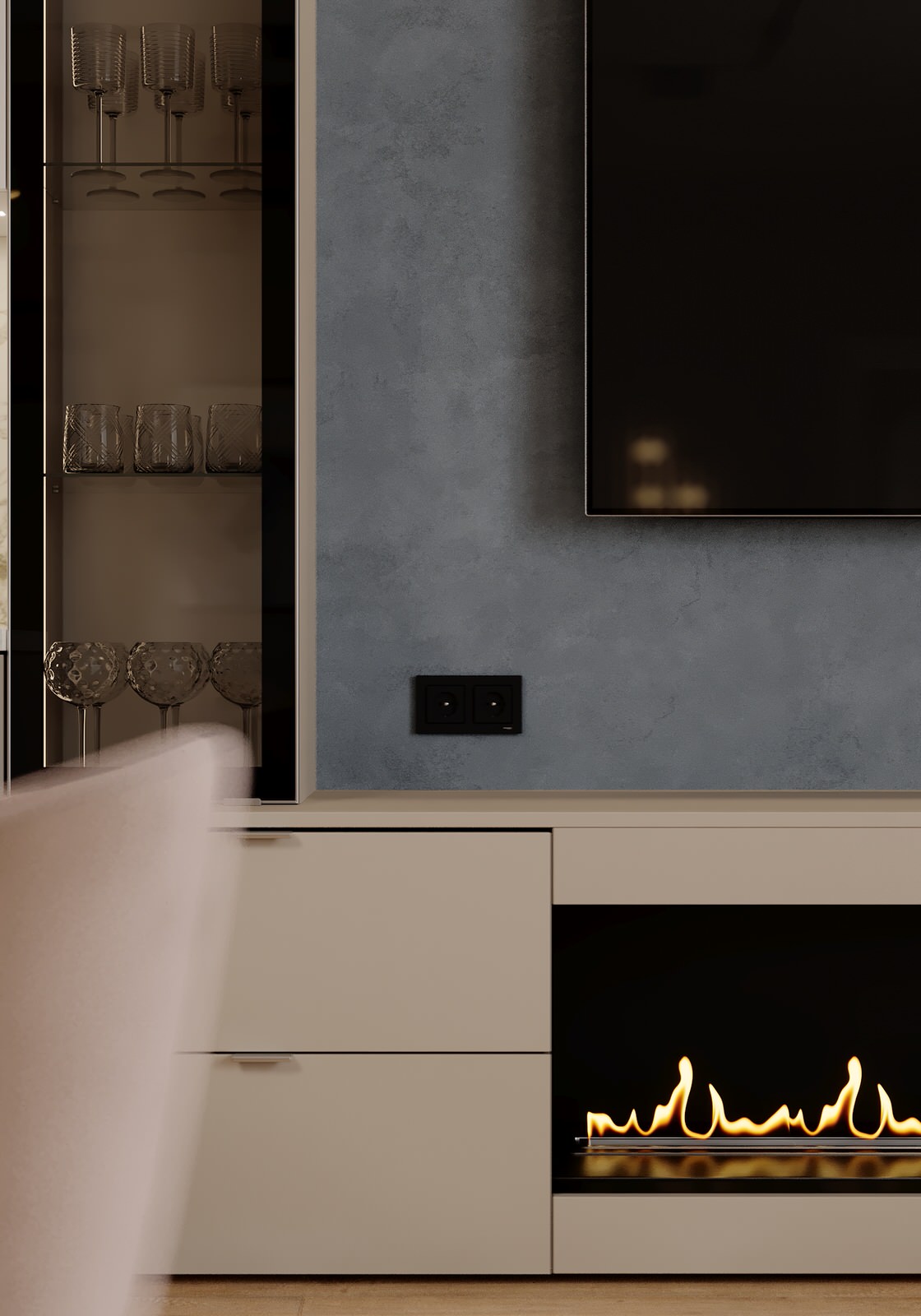 Дизайн кухни-гостиной в таунхаусе в Новосибирске