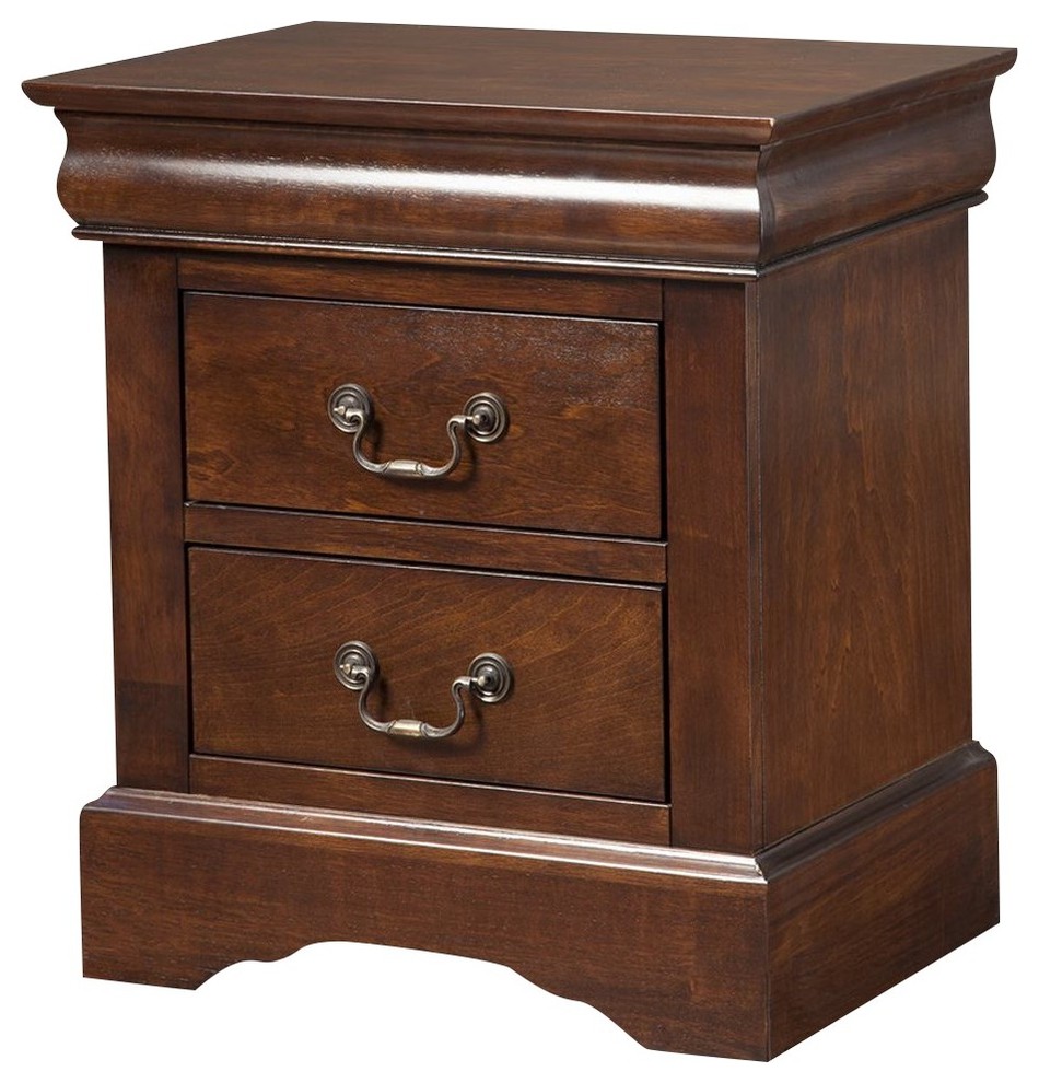 Alpine Furniture West Haven 2 Drawer Nightstand in Cappuccino