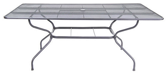 Steel Mesh Table 42 X75 Grey