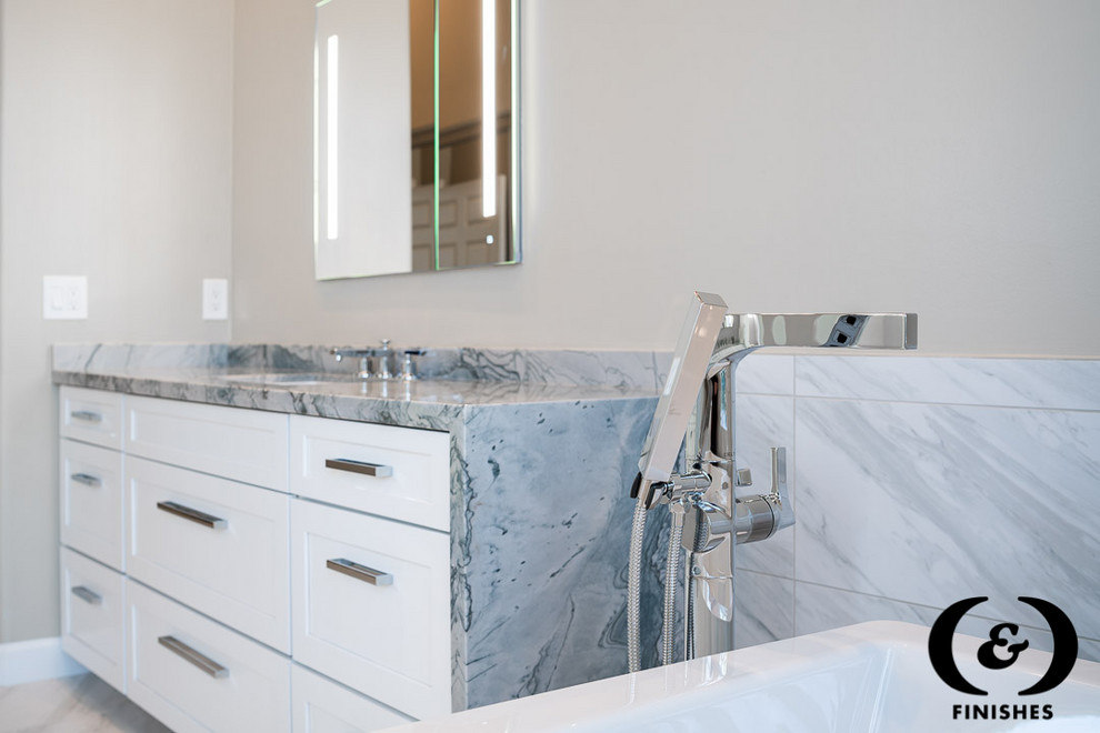 Inspiration for a transitional home design remodel in Phoenix