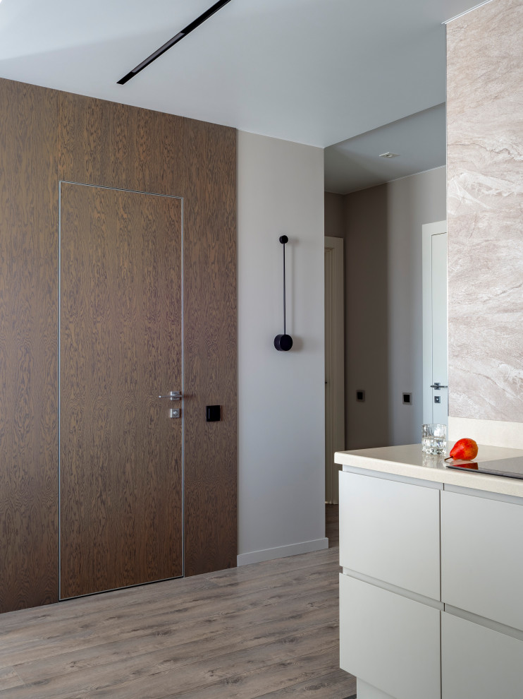 Серо-бежевый минимализм в ЖК Пушкин