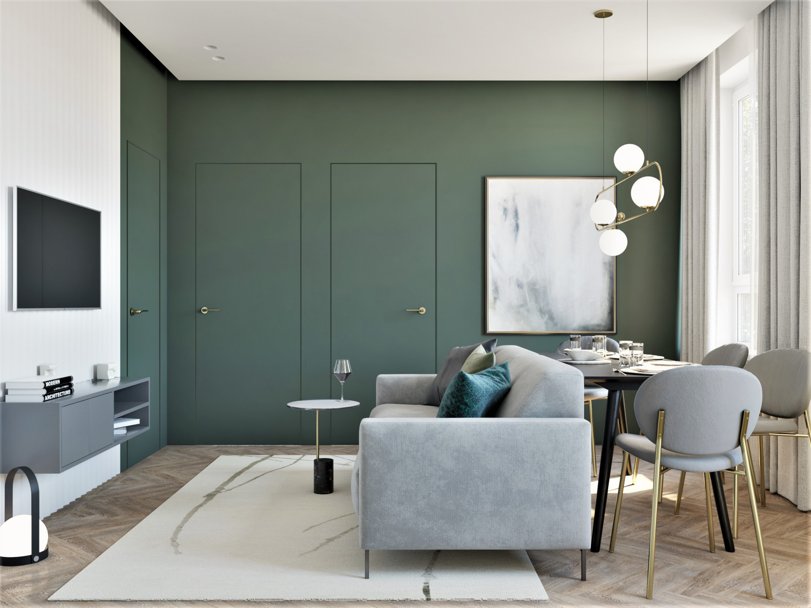 Двухкомнатная квартира площадью 66,3 м2 в ЖК Фестиваль Парк